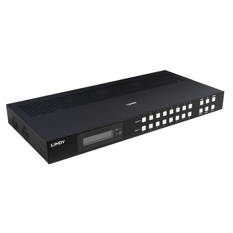 Lindy 38435 przełącznik macierzy Przełącznik matrycowy AV Wbudowany wyświetlacz