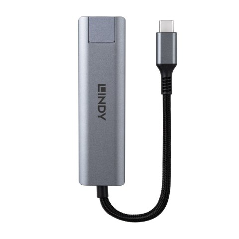 Lindy 43422 huby i koncentratory USB 3.2 Gen 2 (3.1 Gen 2) Type-C 10000 Mbit/s Szary
