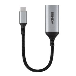 Lindy 43428 adapter kablowy 0,15 m USB Type-C HDMI Szary