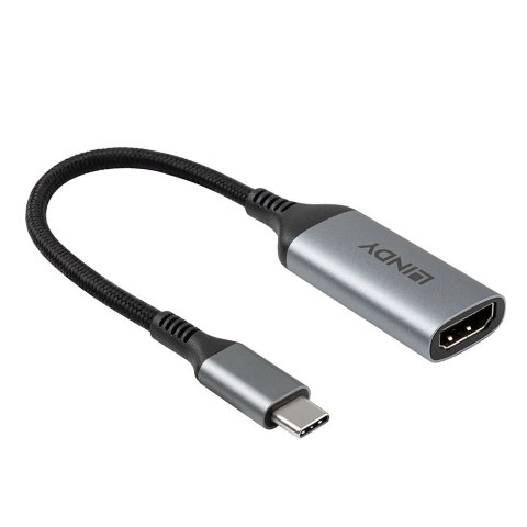 Lindy 43428 adapter kablowy 0,15 m USB Type-C HDMI Szary