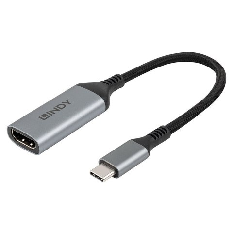Lindy 43428 adapter kablowy 0,15 m USB Type-C HDMI Szary