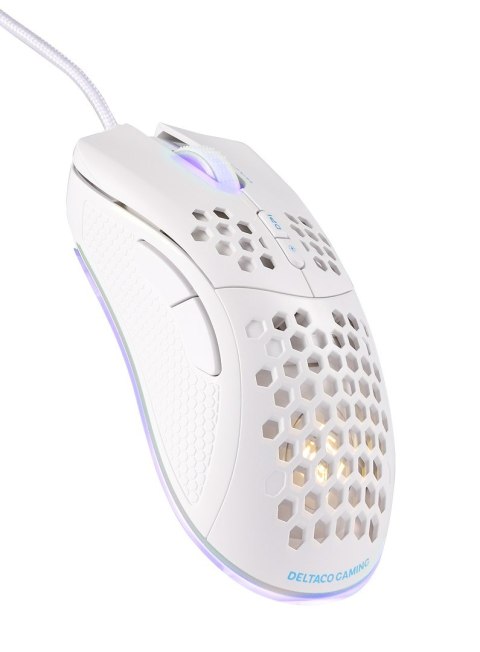 Deltaco Gaming GAM-108-W myszka Dla praworęcznych USB Typu-A Optyczny 6400 DPI