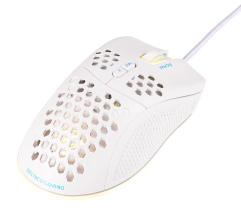 Deltaco Gaming GAM-108-W myszka Dla praworęcznych USB Typu-A Optyczny 6400 DPI