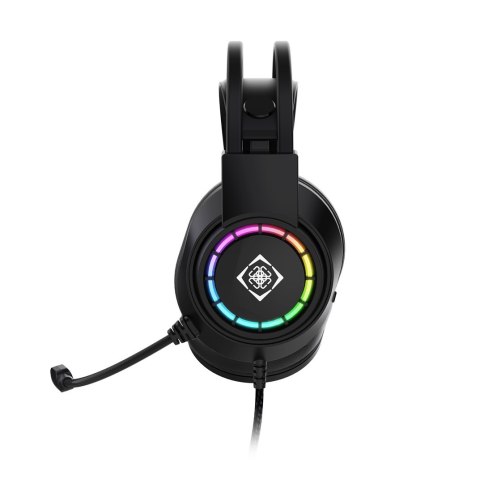Deltaco Gaming GAM-168 słuchawki/zestaw słuchawkowy Przewodowa Opaska na głowę USB Typu-A Czarny
