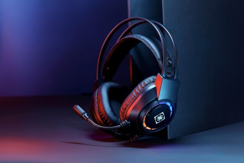 Deltaco Gaming GAM-168 słuchawki/zestaw słuchawkowy Przewodowa Opaska na głowę USB Typu-A Czarny