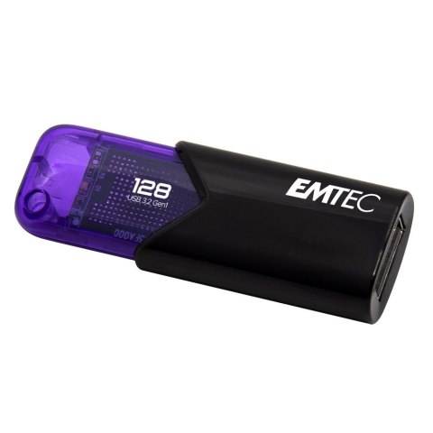 Emtec Click Easy pamięć USB 128 GB USB Typu-A 3.2 Gen 1 (3.1 Gen 1) Czarny, Fioletowy