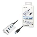 LogiLink CR0045 huby i koncentratory USB 3.2 Gen 1 (3.1 Gen 1) Type-A 5000 Mbit/s Srebrny