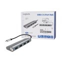 LogiLink UA0309 huby i koncentratory USB 3.2 Gen 1 (3.1 Gen 1) Type-C 5000 Mbit/s Szary