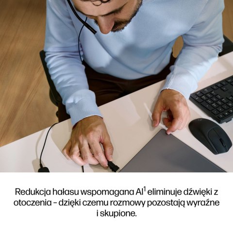 HP Poly Mission 425 - przewodowy zestaw słuchawkowy USB stereo (opakowanie zbiorcze)