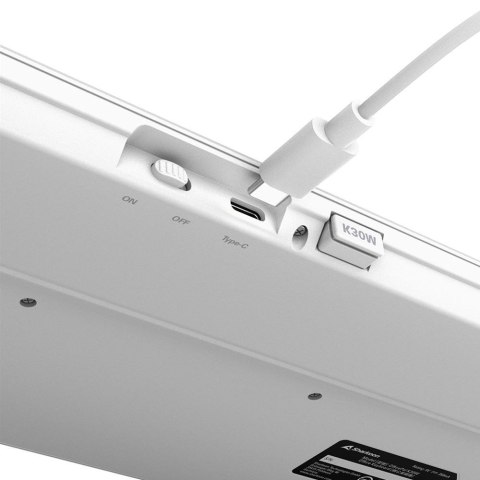 Sharkoon OfficePal K30W wh klawiatura Dom/Biuro USB QWERTZ Niemiecki Biały