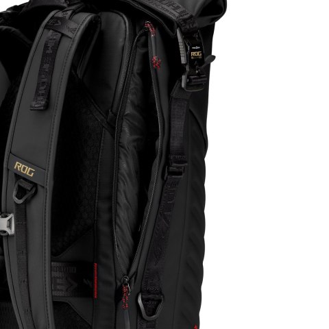ASUS ROG SLASH Backpack Edition 20 plecak Plecak rolowany Czarny Poliester, Skóra woskowana (Pull Up)