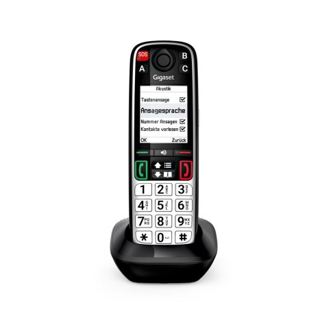 Gigaset EASY 500HX Telefon analogowy/DECT Nazwa i identyfikacja dzwoniącego Czarny, Srebrny