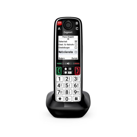 Gigaset EASY 500HX Telefon analogowy/DECT Nazwa i identyfikacja dzwoniącego Czarny, Srebrny