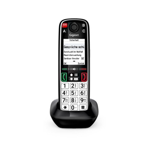 Gigaset EASY 500HX Telefon analogowy/DECT Nazwa i identyfikacja dzwoniącego Czarny, Srebrny