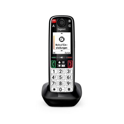 Gigaset EASY 500HX Telefon analogowy/DECT Nazwa i identyfikacja dzwoniącego Czarny, Srebrny