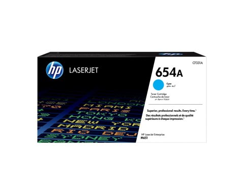 HP 654A Cyan LaserJet Tonerpatrone