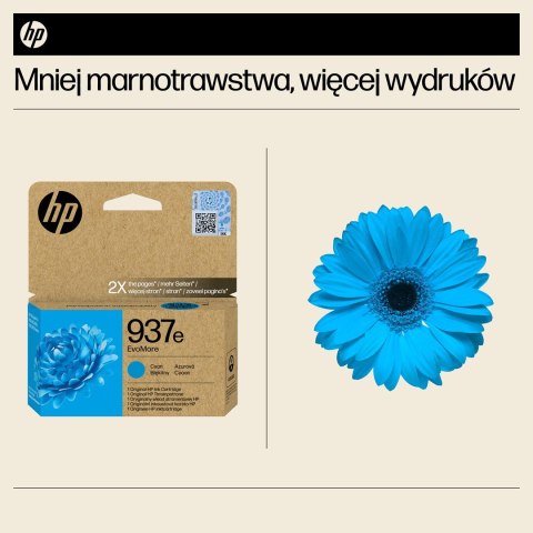 HP Oryginalny błękitny tusz 937e EvoMore