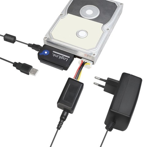 Adapter Logilink USB 2.0 na IDE i SATA 2.5" / 3.5" Czarny (AU0006C)