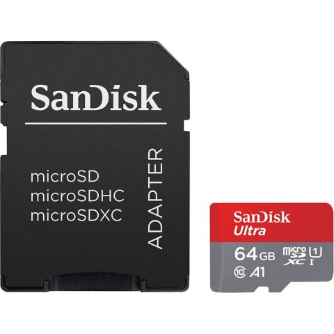 SANDISK ULTRA microSDXC 64GB 140MB/s + SD ADAPTER
