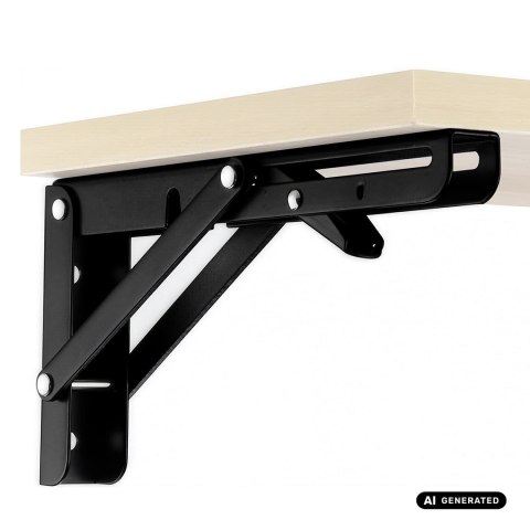 MACLEAN UCHWYT SKŁADANY POD PÓŁKĘ ŚCIENNĄ UCHWYT SKŁADANY PÓŁKI ŚCIENNEJ MACLEAN, MIN 250MM, MAX 500MM, MAX 50KG, 2 SZTUKI, M