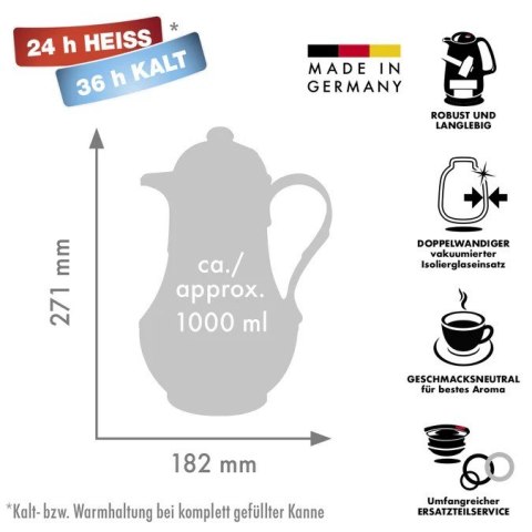 ROTPUNKT DZBANEK TERMOS, 1,0 L, IVORY (ECRU) 230/I