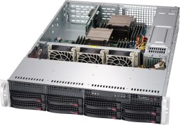 Supermicro CSE-825TQC-R802WB Black 2U SC825TQC SAS3 WIO Chassis w/ Red. 800W PWS
