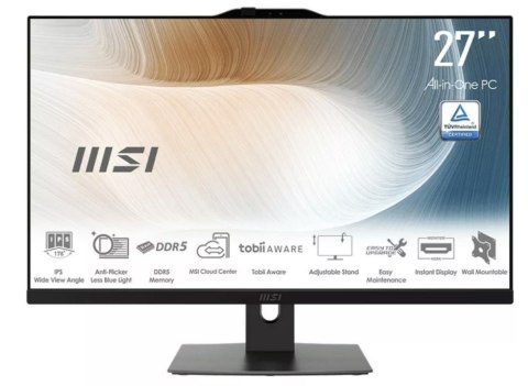 Komputer All-in-One MSI Modern AM272P 1M-855EU (27"/I5 120U/16GB/SSD512GB/W11P/Czarny)