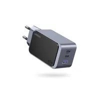 Ugreen Nexode Air 65W sieninis kroviklis, USB + 2x USB-C pilkos spalvos Komputer przenośny, Telefon komórkowy, Myszka Mickey, La