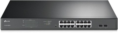 TP-Link TL-SG1218MPE Zarządzany L2 Gigabit Ethernet (10/100/1000) Obsługa PoE 1U Czarny