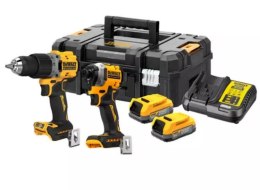 DEWALT 18V XR wiertarko-wkrętarka i zakrętarka udarowa - 2 x 1.7Ah POWERSTACK