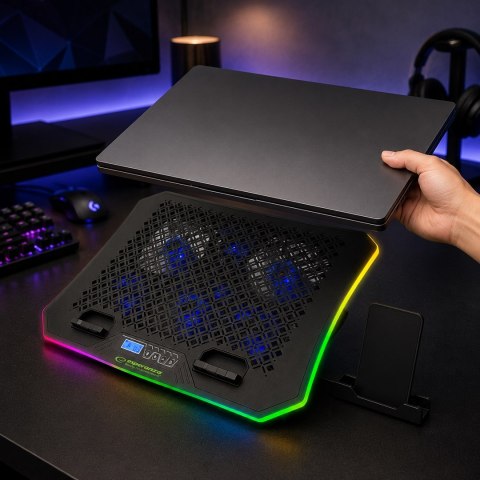 ESPERANZA PODSTAWKA CHŁODZĄCA GAMING Z PODSTAWKĄ NA TELEFON RGB GALERNE EGC109