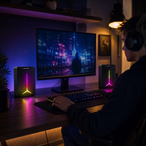 ESPERANZA GŁOŚNIKI 2.0 USB LED RAINBOW FREVO EGS105