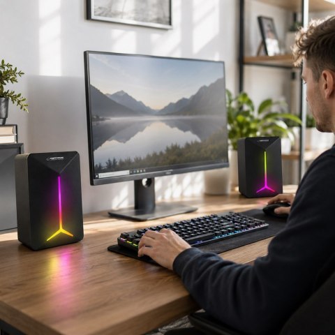 ESPERANZA GŁOŚNIKI 2.0 USB LED RAINBOW FREVO EGS105