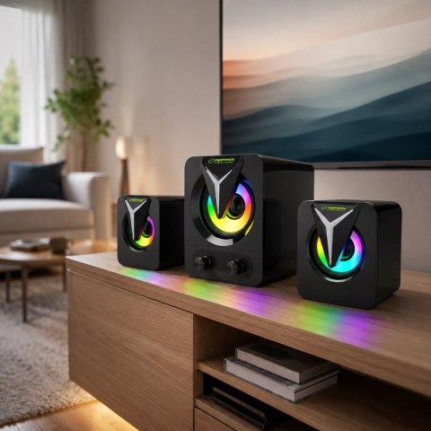 ESPERANZA GŁOŚNIKI 2.1 USB LED RAINBOW SOPRANO EGS107