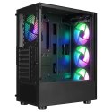 RAMPAGE OBUDOWA PC Z OKNEM SHIVA 4X WENTYLATOR 120MM RAINBOW BLACK