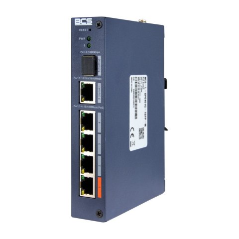 BCS BCS-L-SP0401G-1SFP-M przełącznik sieciowy Zarządzany Fast Ethernet (10/100) Obsługa PoE