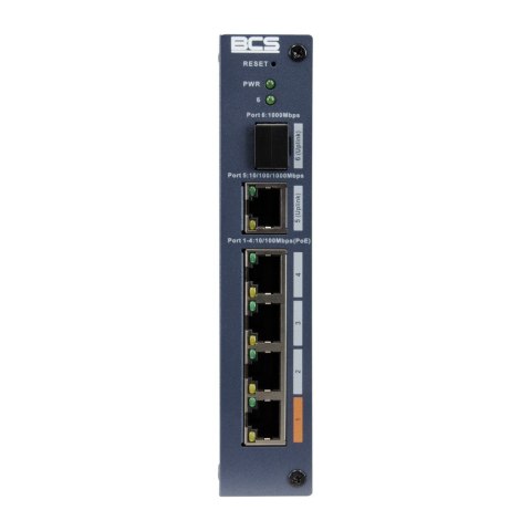BCS BCS-L-SP0401G-1SFP-M przełącznik sieciowy Zarządzany Fast Ethernet (10/100) Obsługa PoE