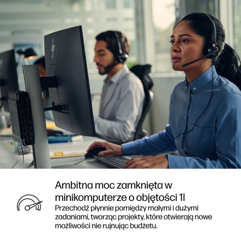 HP ProDesk 4 G1i AI PC Intel Core Ultra 5 225T 16 GB DDR5-SDRAM 512 GB SSD Windows 11 Pro Mini PC Czarny