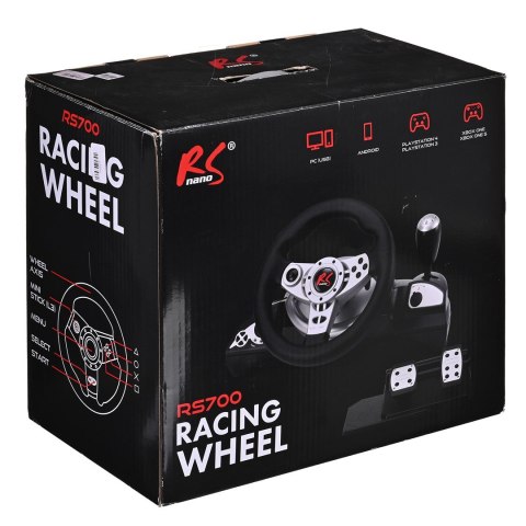 NANORS KIEROWNICA PS4/PS3/XBOX ONE/XBOX360/PC(X-INPUT/D-INPUT)/SWTICH/ANDROID 8IN RS700 (OUTLET)
