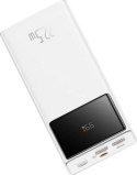 Powerbank Baseus EnerFill FP41 30000mAh 22.5W z kablem Baseus Simple USB-A - USB-C 3A 30cm - biały