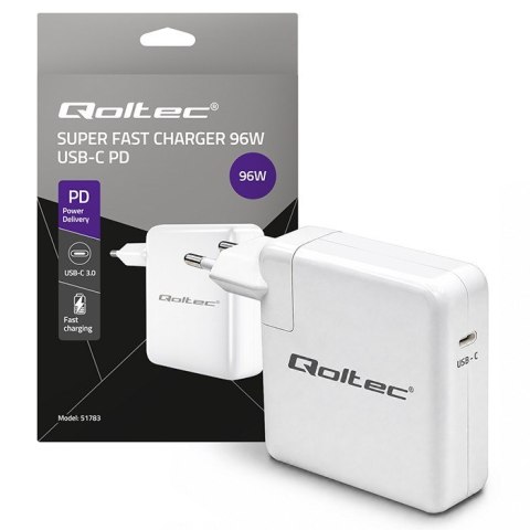 QOLTEC ŁADOWARKA 96W | USB-C | 5-20V | 3-4.8A