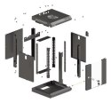 LANBERG SZAFA INSTALACYJNA RACK WISZĄCA 10" 4U 300X300 CZARNA DRZWI PRZESZKLONE (FLAT PACK)