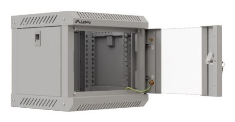 LANBERG SZAFA INSTALACYJNA RACK WISZĄCA 10" 4U 300X300 SZARA DRZWI PRZESZKLONE (FLAT PACK)
