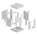 LANBERG SZAFA INSTALACYJNA RACK WISZĄCA 10" 4U 300X300 SZARA DRZWI PRZESZKLONE (FLAT PACK)