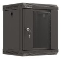 LANBERG SZAFA INSTALACYJNA RACK WISZĄCA 10" 6U 300X300 CZARNA DRZWI PRZESZKLONE (FLAT PACK)
