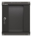 LANBERG SZAFA INSTALACYJNA RACK WISZĄCA 10" 6U 300X300 CZARNA DRZWI PRZESZKLONE (FLAT PACK)