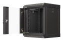 LANBERG SZAFA INSTALACYJNA RACK WISZĄCA 10" 6U 300X300 CZARNA DRZWI PRZESZKLONE (FLAT PACK)