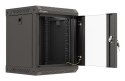 LANBERG SZAFA INSTALACYJNA RACK WISZĄCA 10" 6U 300X300 CZARNA DRZWI PRZESZKLONE (FLAT PACK)