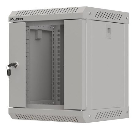 LANBERG SZAFA INSTALACYJNA RACK WISZĄCA 10" 6U 300X300 SZARA DRZWI PRZESZKLONE (FLAT PACK)