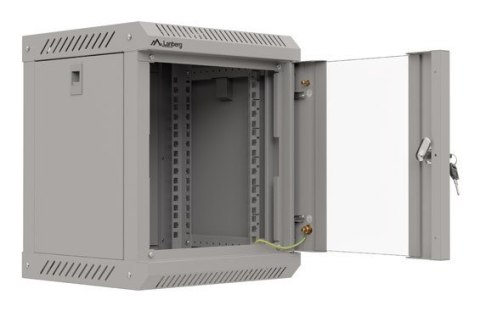 LANBERG SZAFA INSTALACYJNA RACK WISZĄCA 10" 6U 300X300 SZARA DRZWI PRZESZKLONE (FLAT PACK)